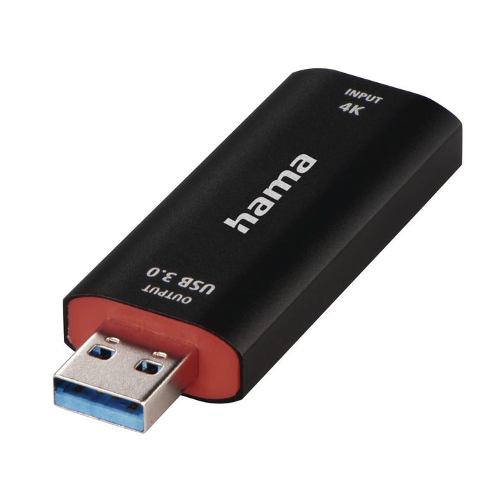 Video Recording stick HAMA 74257, HDMI female - USB male, 4K, Black