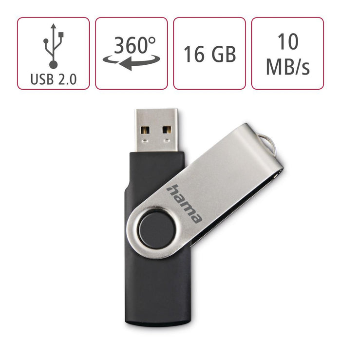 USB flash drive Rotate, 16GB, HAMA-94175