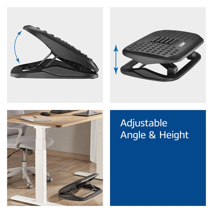ACT Ergonomic Adjustable Footrest with Massage Rollers