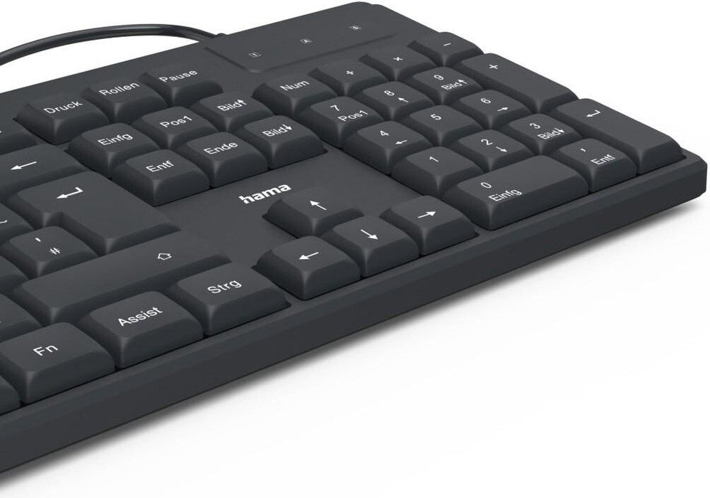 HAMA Wired keyboard CK-200, Cyrillic, USB-A, USB-C, multi-buttons