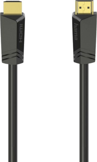 Cable HAMA High-Speed, HDMI male - HDMI male, 4K, 18GB/s, Ethernet, 7.5 m, Posl. connectors, Black