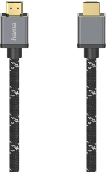 Cable HAMA Ultra HD, HDMI male - HDMI male, 8K, 48GB/s, Metal, 1 m, Posl. connectors, Black
