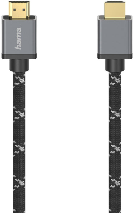 Cable HAMA Ultra HD, HDMI male - HDMI male, 8K, 48GB/s, metal, 3 m, Posl. connectors, Ethernet, Black