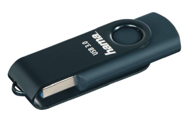 USB memory stick HAMA Rotate, 32GB, UBS 3.0 70 MB/s, Petrol blue