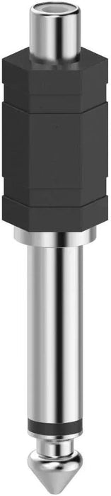 HAMA Adapter, 6.3mm Jack Male - Cinch Female, Black