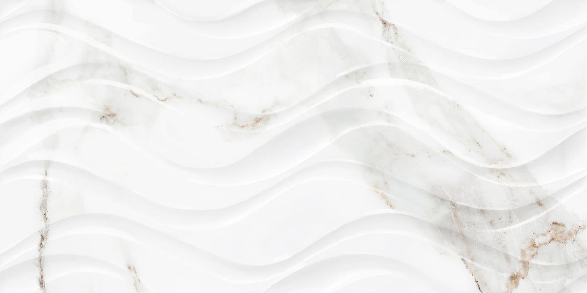 WALL TILE 25X50 DELPHI WAVE WHITE
