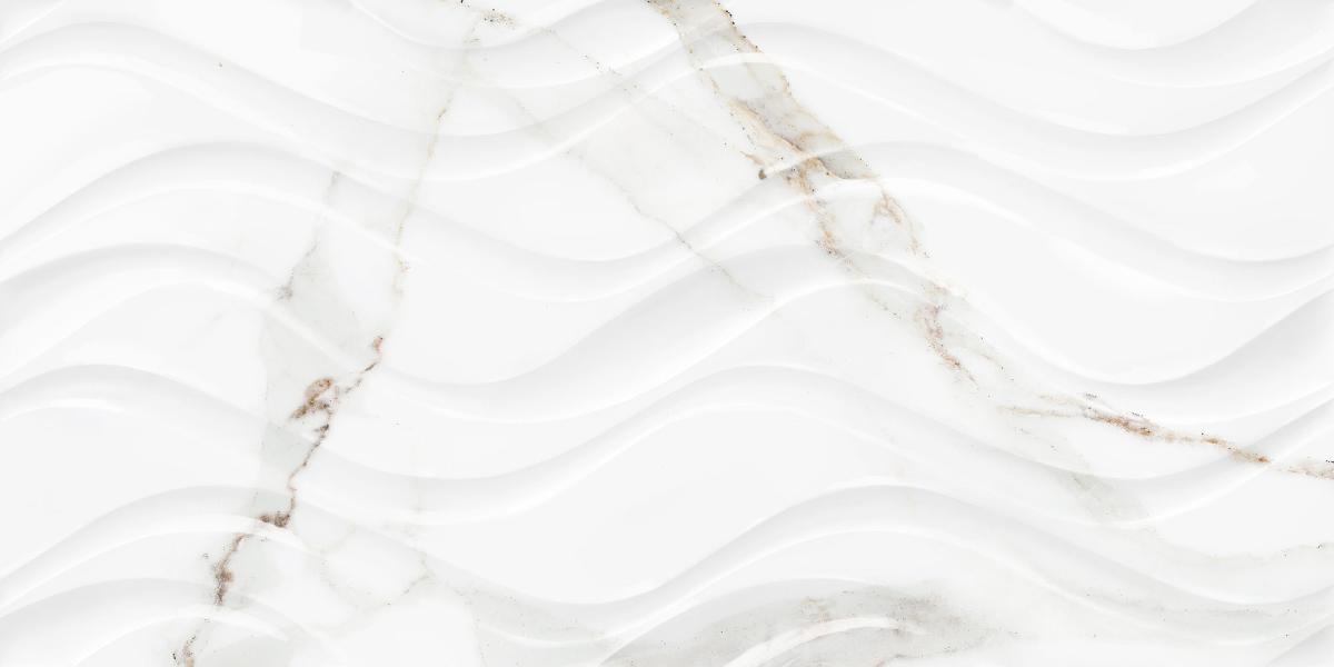 WALL TILE 25X50 DELPHI WAVE WHITE