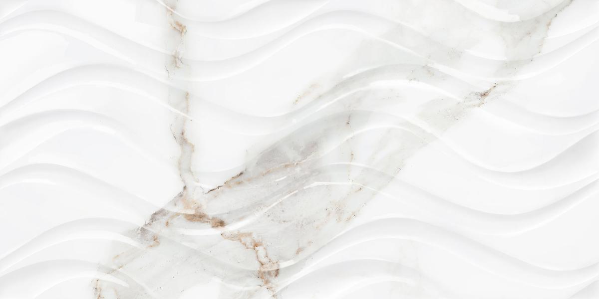 WALL TILE 25X50 DELPHI WAVE WHITE
