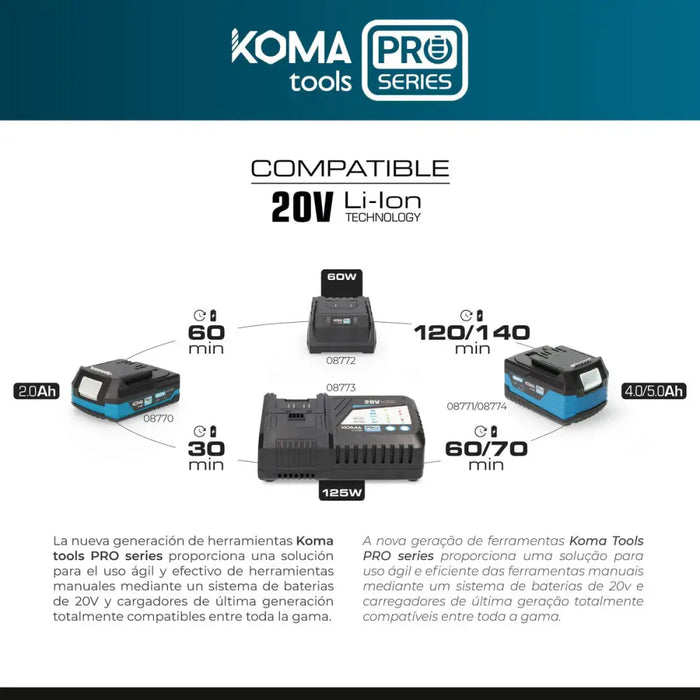 Handheld Vacuum Cleaner Koma Tools Pro Series 45,5 x 13,5 cm - Почистване Прахосмукачки И Гладене<<<Дом