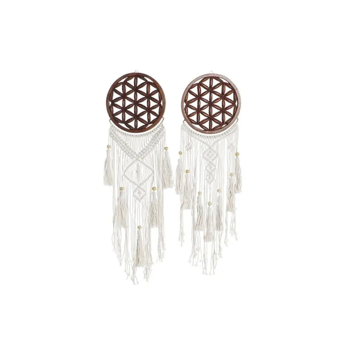 Hanging decoration DKD Home Decor 25 x 1 x 93 cm Brown White (2 Units) - Декорация и Осветление<<<Дом