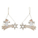 Hanging decoration DKD Home Decor White Golden Wood 22,5 x 0,5 x 15 cm (2 Units) - Декорация и Осветление<<<Дом