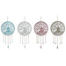 Hanging decoration Home ESPRIT Blue White Grey Pink Iron Tree Buddha Oriental 33 x 1 x 77 cm (4 Units) - Декорация и
