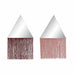 Hanging mirror DKD Home Decor Burgundy Light Pink Fringe 33,5 x 1 x 54 cm (2 Units) (2 Pieces) - Декорация и