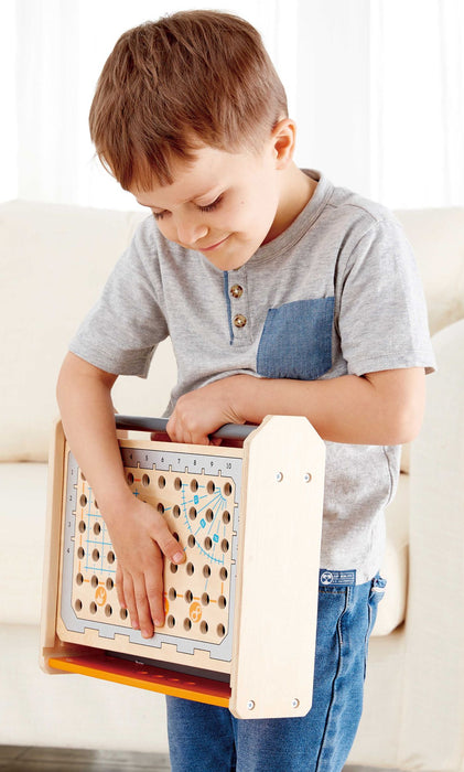 CHILDREN'S TOOL BOX WITH 32 PIECES HAPE