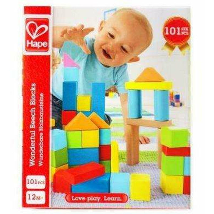Building Blocks Game Hape 101 Pieces 27 x 22 x 13 cm