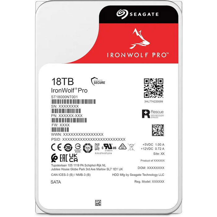 Hard disk SEAGATE IronWolf ST18000NT001 18TB 256MB Cache SATA 6.0Gb/s - Хард дискове - 3.5’’<<<Компютърни