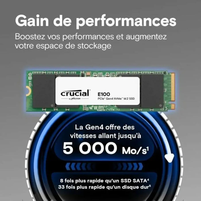 Hard Drive Crucial CT2000E100SSD8 2 TB SSD - Компютър Мрежи и компоненти<<<Компютри| Електроника<<<BigBuy&&&Твърди