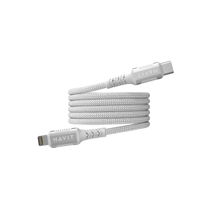 Havit CB6298 - Magnetic USB type C-Lightning cable 1 m (white) - USB cablesAKG-KAB<<<GSM accessoriesAKG<<<ActionPL
