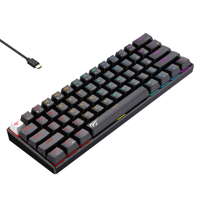 Havit KB903L wired mechanical / gaming RGB keyboard (black) (QWERTY)