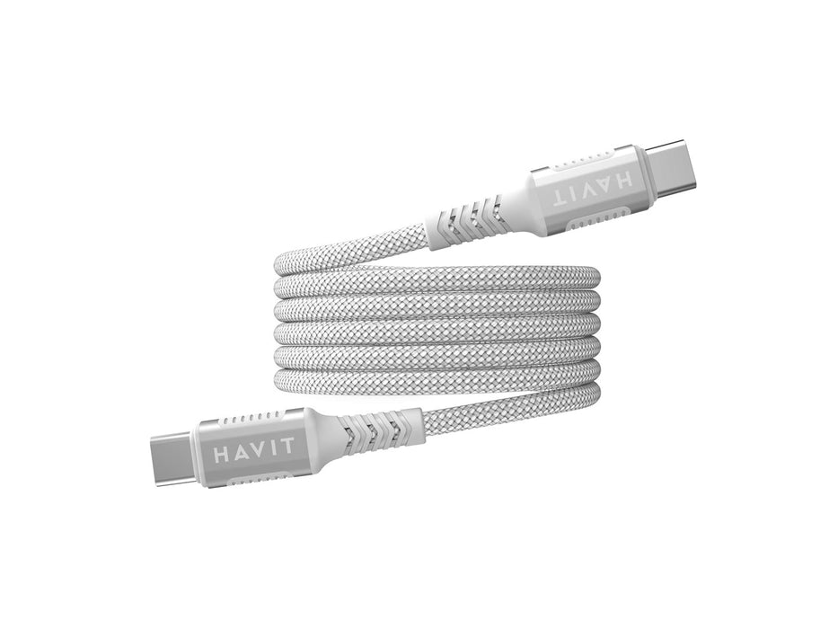 Havit CB6297 - Magnetic cable USB type C to USB type C, 1m (white)