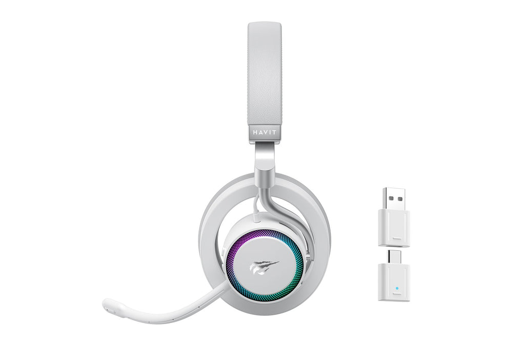 Havit Fuxi-H8 - wired/wireless gaming headphones (white)