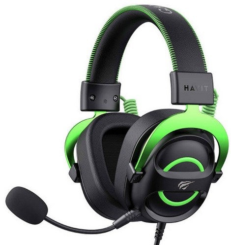 Havit H2002E - gaming headphones, black and green