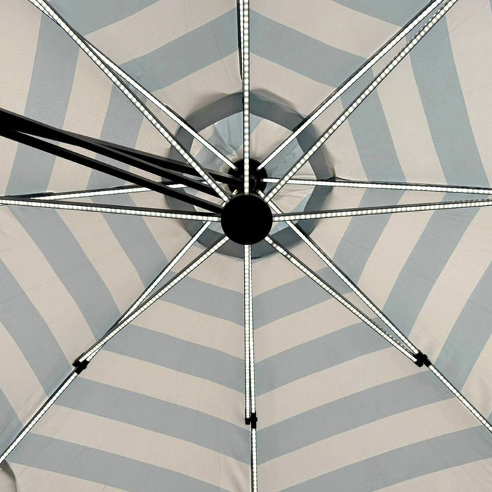 UMBRELLA F350CM WITH PUSH AND LED LIGHT HD HD-10813