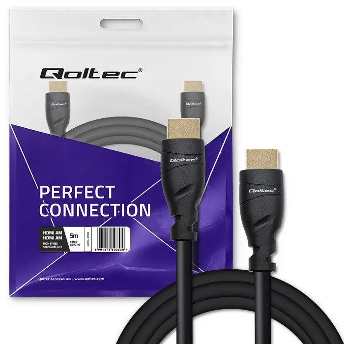 HDMI Cable Qoltec 50353 - HDMI cablesKBA-HDM<<<Cables and adaptersKBA<<<ActionPL&&&Компютър Кабели и