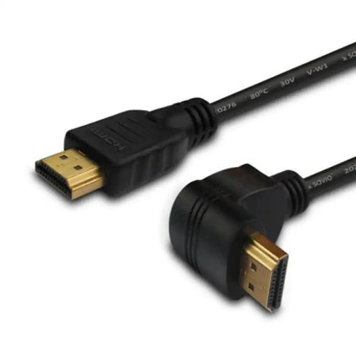 HDMI Cable Savio CL-108 Angled Black 1,5 m - Адаптери<<<Компютър Кабели и адаптери<<<Компютри|