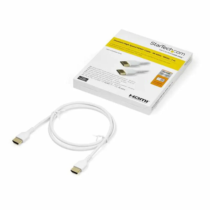 HDMI Cable Startech RHDMM1MPW 4K Ultra HD 1 m White - Компютър Кабели и адаптери<<<Компютри|