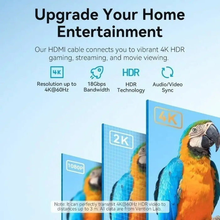 HDMI Cable Vention ALJBH 2 m - Компютър Кабели и адаптери<<<Компютри| Електроника<<<BigBuy&&&Адаптери<<<Компютър Кабели