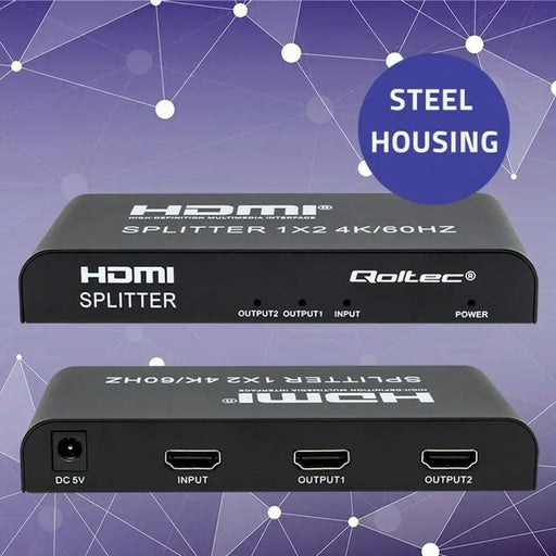 HDMI switch Qoltec 51797 Black - Адаптери<<<Компютър Кабели и адаптери<<<Компютри|