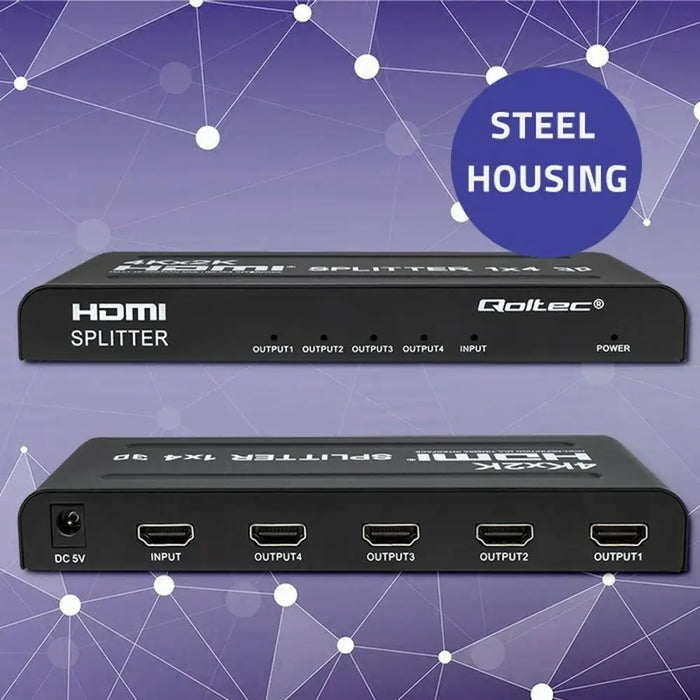 HDMI switch Qoltec 51798 Black - Адаптери<<<Компютър Кабели и адаптери<<<Компютри|