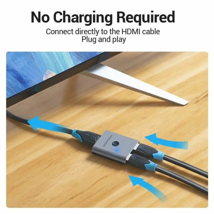 HDMI Switch Vention AFUH0 Grey - Компютър Кабели и адаптери<<<Компютри| Електроника<<<BigBuy&&&Адаптери<<<Компютър