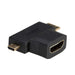 HDMI to Micro HDMI Adapter Akyga AK-AD-23 Mini HDMI Black - Адаптери<<<Компютър Кабели и адаптери<<<Компютри|
