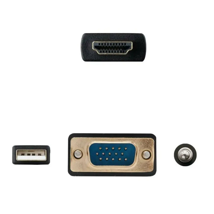 HDMI to VGA with Audio Adapter NANOCABLE 10.15.4350 1,8 m Black - Компютър Кабели и адаптери<<<Компютри|