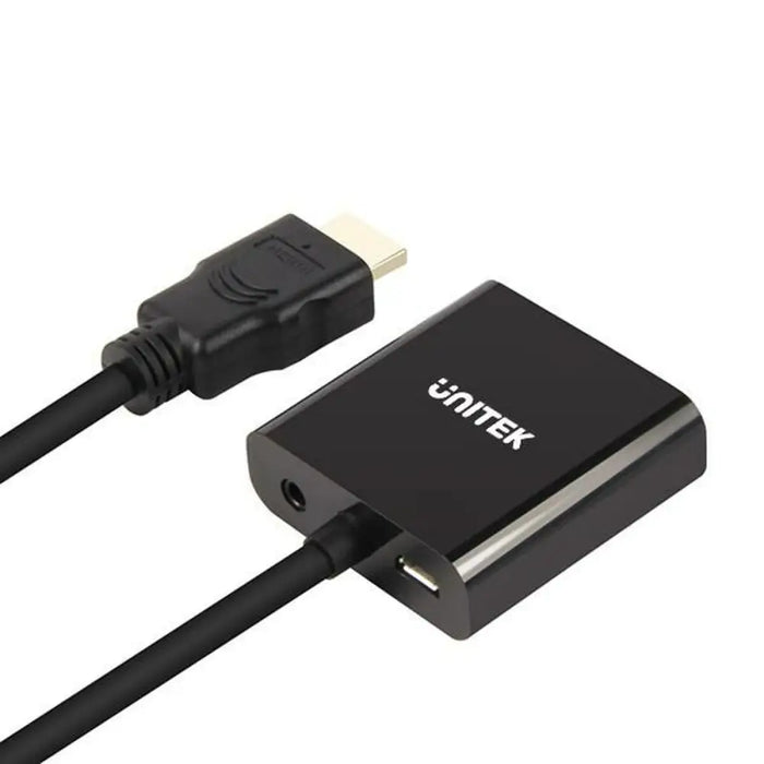 HDMI to VGA with Audio Adapter Unitek Y-6333 Black - Адаптери<<<Компютър Кабели и адаптери<<<Компютри|