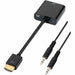 HDMI toS VGA with Audio Adapter Aisens A122-0126 Black 10 cm - Компютър Кабели и адаптери<<<Компютри|