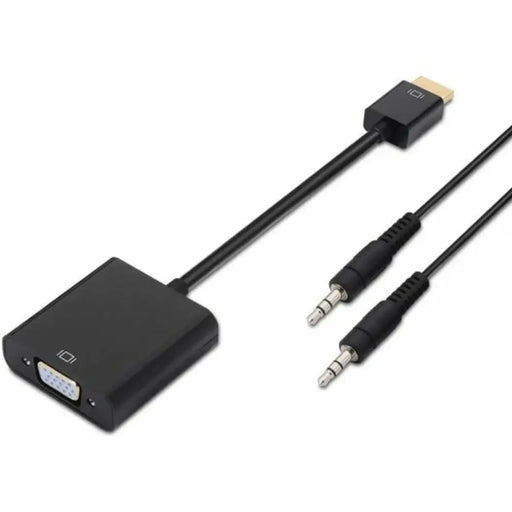 HDMI toS VGA with Audio Adapter Aisens A122-0126 Black 10 cm - Компютър Кабели и адаптери<<<Компютри|