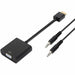 HDMI toS VGA with Audio Adapter Aisens A122-0126 Black 10 cm - Компютър Кабели и адаптери<<<Компютри|