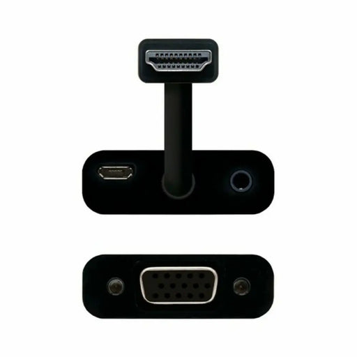 HDMI toS VGA with Audio Adapter NANOCABLE 10.16.2001-BK - Компютър Кабели и адаптери<<<Компютри|