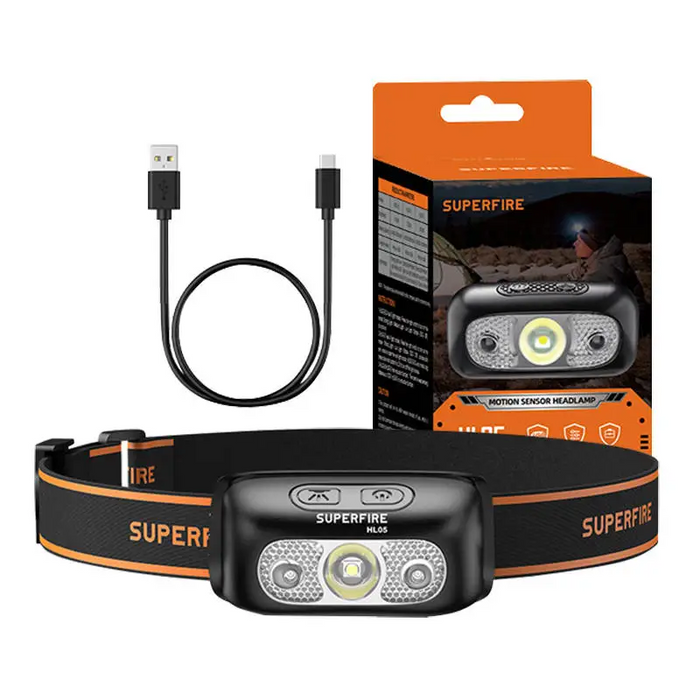 Headlamp Superfire HL05-E 120lm USB - Head flashlights<<<Flashlights<<<Outdoor<<<InnproXML