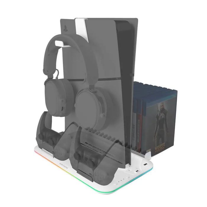 Headphone stand Mars Gaming MPS5B2 White - Електроника Периферни и резервни части<<<Компютри|