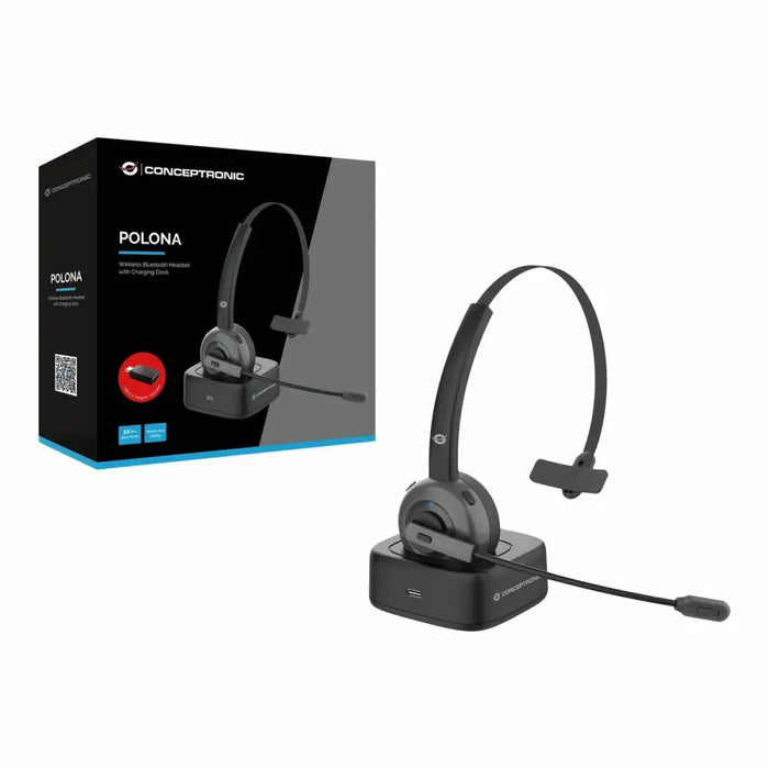 Headphones Conceptronic POLONA03BD Black - Електроника Звук<<<Компютри| Електроника<<<BigBuy&&&Безжични