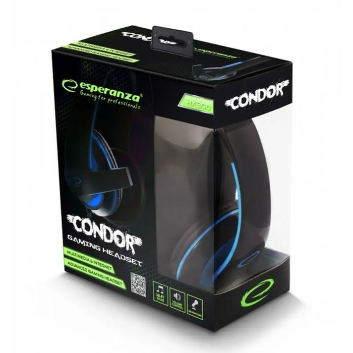 Headphones Esperanza EGH300B Blue Black Black/Blue - Микрофони и слушалки<<<Електроника Периферни и резервни