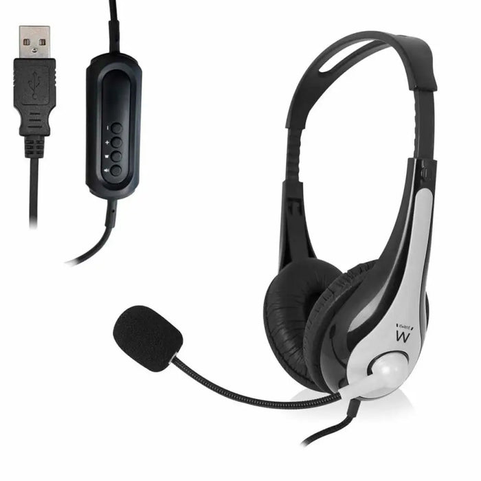Headphones Ewent EW3565 White Black - Електроника Периферни и резервни части<<<Компютри|