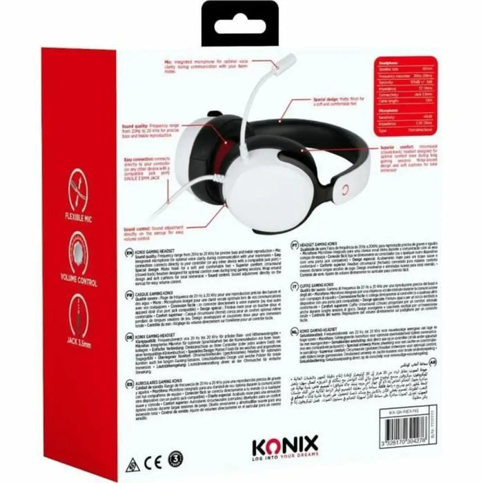Headphones KONIX Nexus White - Електроника Периферни и резервни части<<<Компютри| Електроника<<<BigBuy&&&Микрофони и