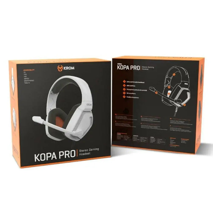 Headphones Krom NXKROMKOPAPROWH White - Електроника Периферни и резервни части<<<Компютри|