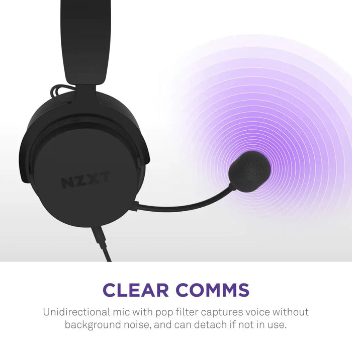Headphones NZXT AP-WCB40-B2 Black - Електроника Периферни и резервни части<<<Компютри| Електроника<<<BigBuy&&&Микрофони