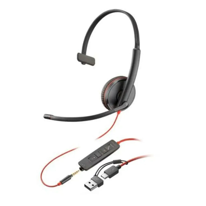 Headphones Poly 8X227AA Black - Електроника Периферни и резервни части<<<Компютри| Електроника<<<BigBuy&&&Микрофони и